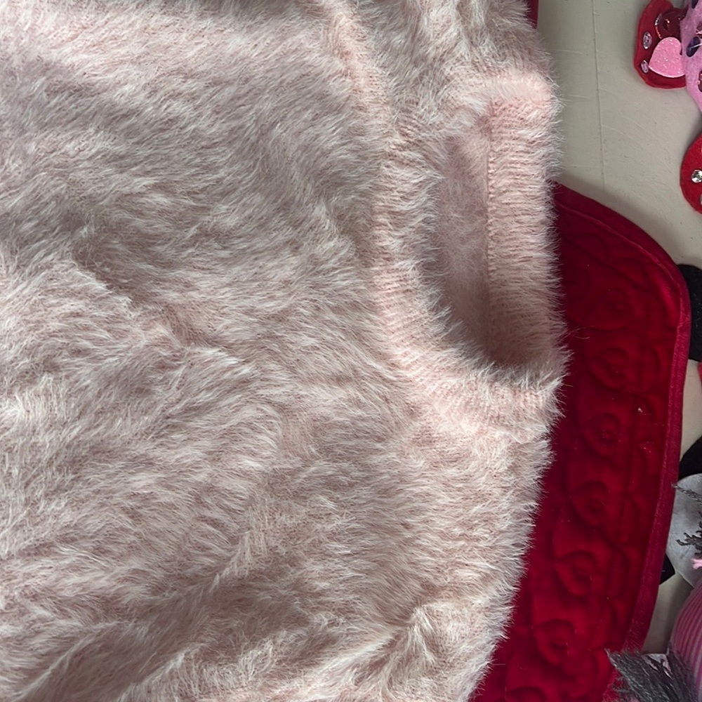 Cozy Pink Fuzzy Sweater - Picture 3 of 4